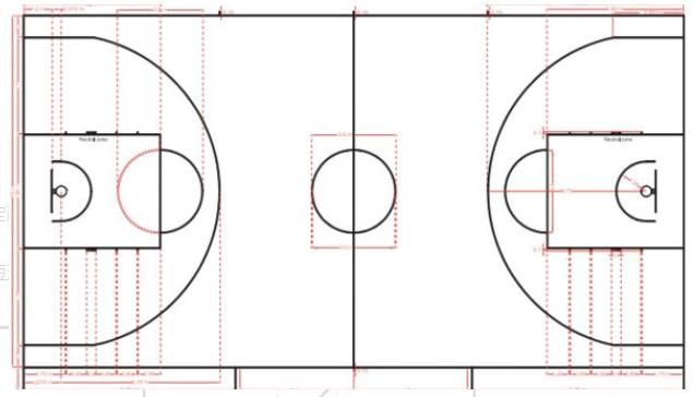 篮球场地标准尺寸划线图，了解这些规则才能更好地打球