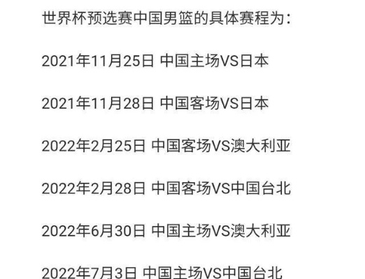 中国篮球预选赛什么时候开始比赛？-第3张图片-www.211178.com_果博福布斯